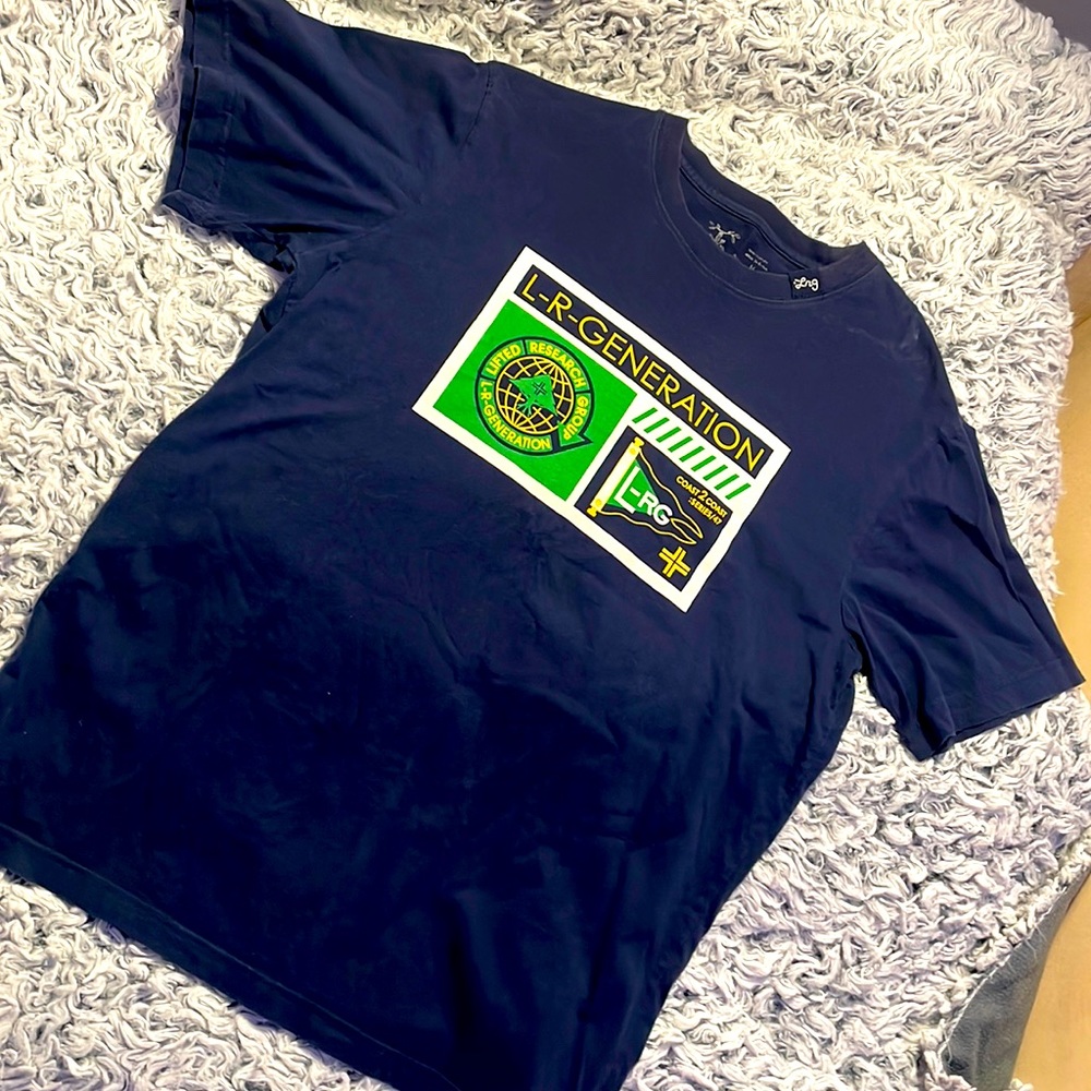 Lifted Research Group Mens Navy Tee